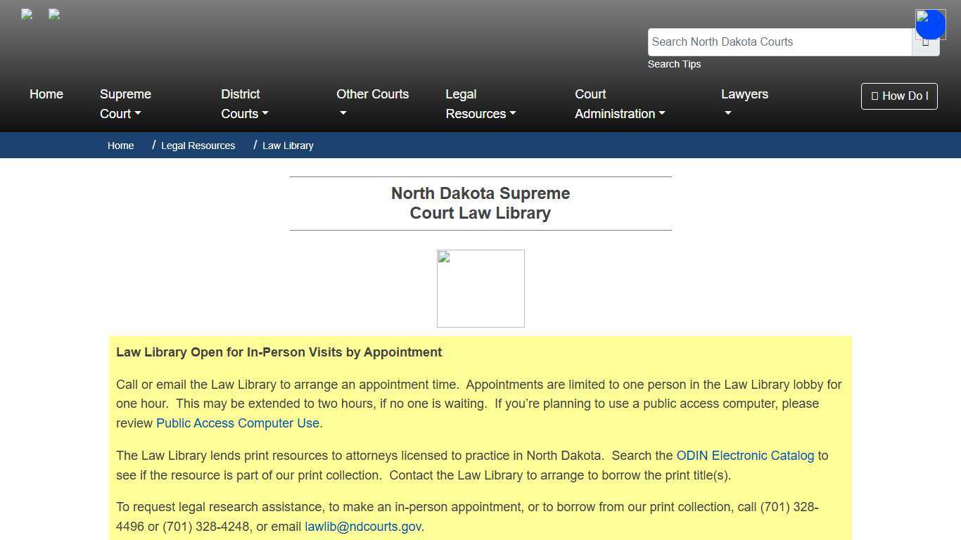 North Dakota Court System - North Dakota Supreme Court Law Library